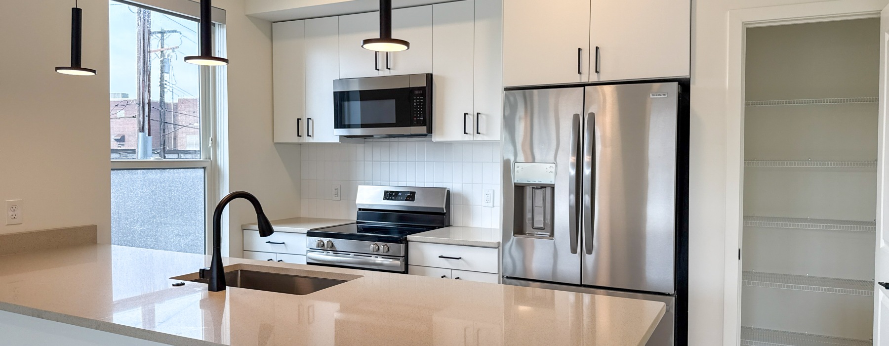 Townhome kitchen at Skyline on Stokes